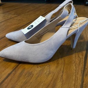 Women's size 8.5 A New Day lilac colored sling back heels. Never worn.